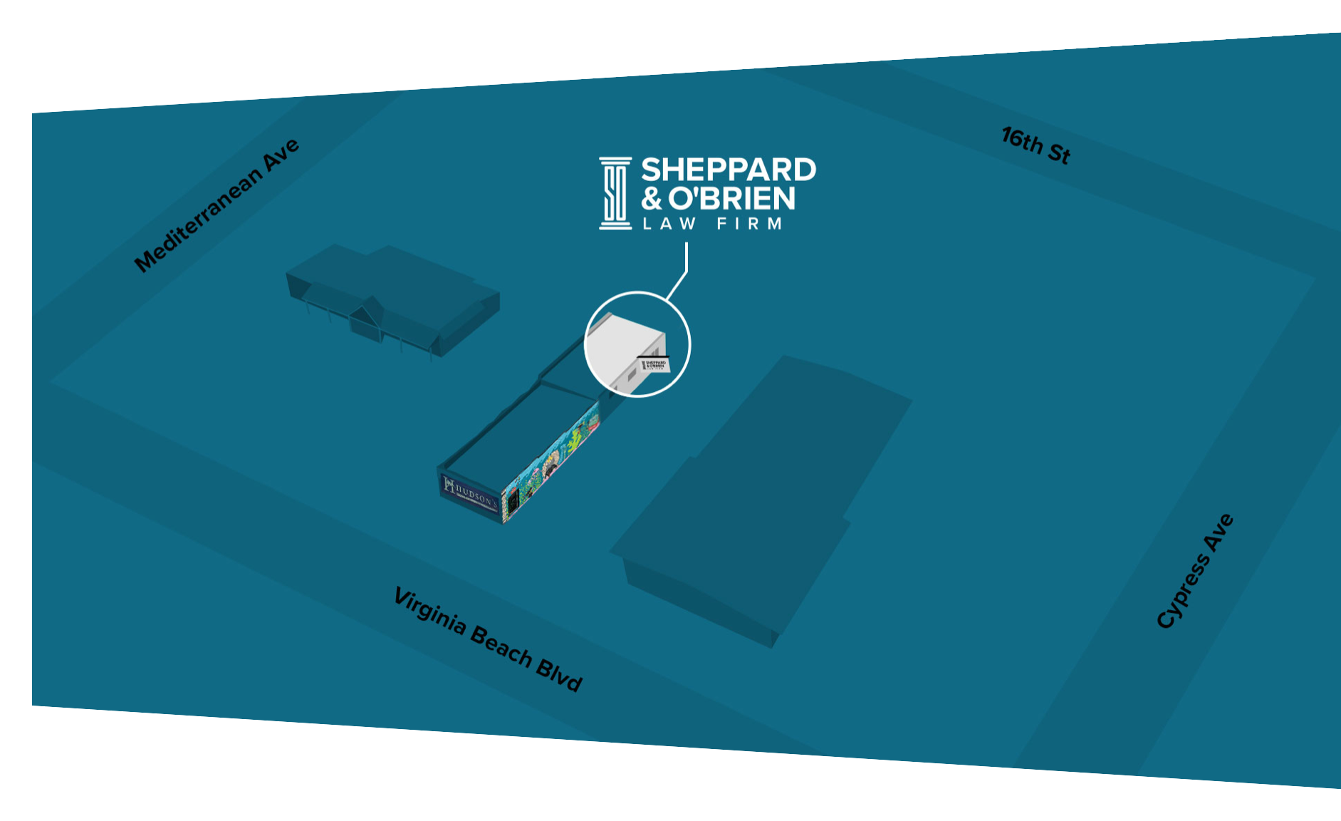 map of Sheppard and O'Brien location